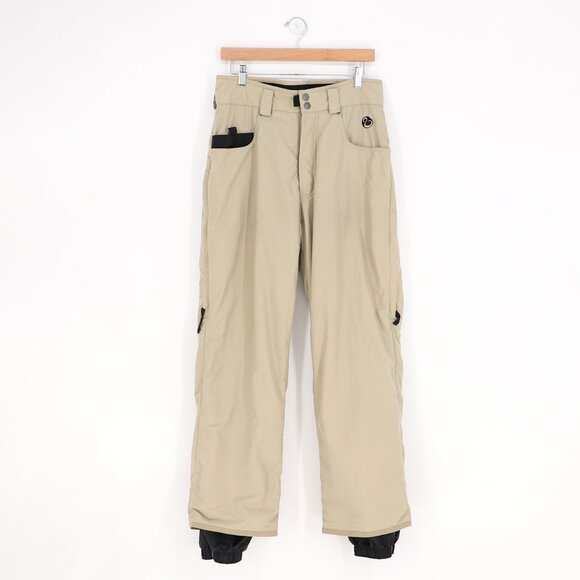 VINTAGE 90s BURTON Men's Bio-Lite Snowboard Ski Pant Tan Khaki Size S - Picture 1 of 14
